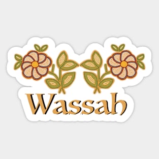 Wassah with Beaded flowers Sticker